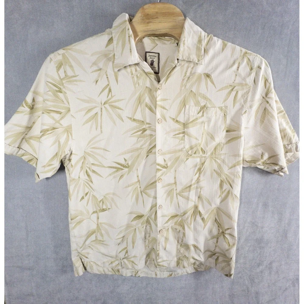Jamaica Jaxx Silk Hawaiian Shirt Mens XL Resortwear Vacation Cruise